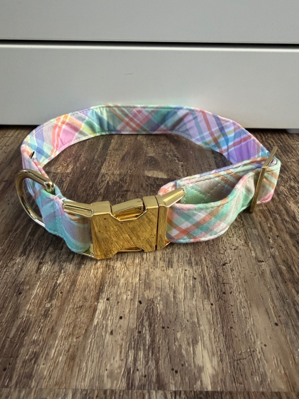 The Foggy Dog Blooming Plaid Dog Collar